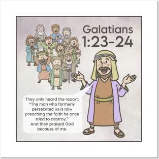 Galatians 1:23-24 Posters and Art